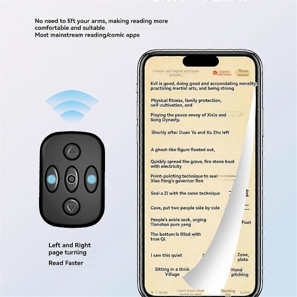 Trådløs Bluetooth Luftmus Mobile Selfie Lazy Instant Fjernbetjening Ring Musik Video Controller