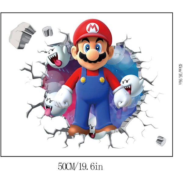 Mario Brothers väggdekaler barn tecknad sovrum bakgrund väggdekoration PVC väggdekor för pojkrum vardagsrum