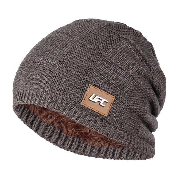 Khaki stickad cap herr cap utomhus skid cap