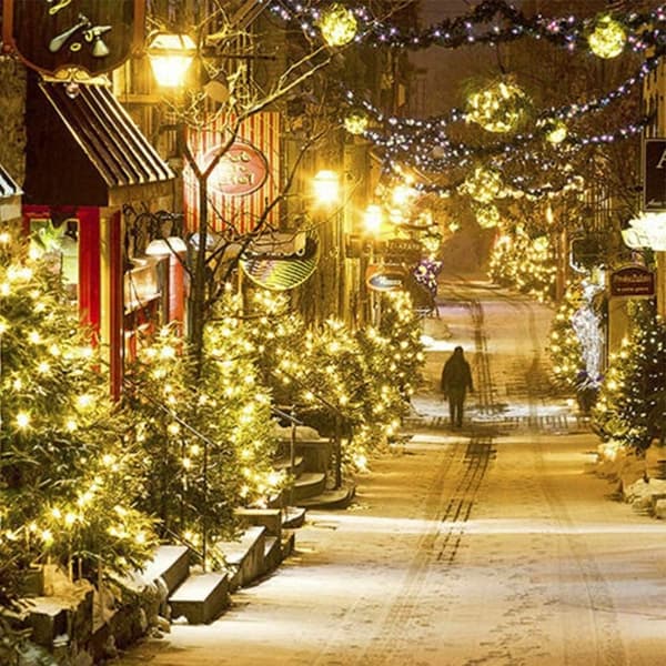 72FT Solcelle-lysstreng til udendørs, 200 LED Ekstra-lyse Solcelle-julelys