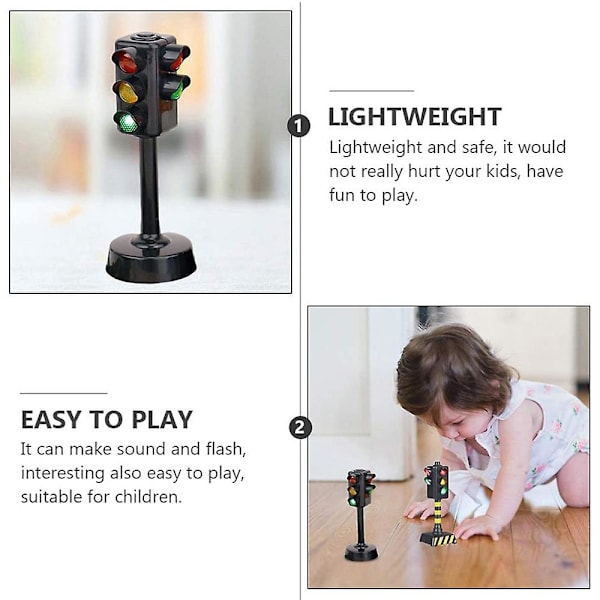 Mini Trafikklys Skilt Leke Morsomme Tidlig Utdanningsmodell Leke C