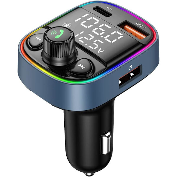 Bluetooth FM-sender, PD18W og QC3.0 lydadapter, støtte