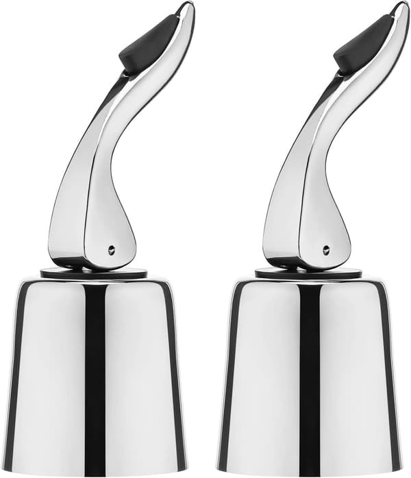 (Silver, 2-pack) Vinförseglare för vinflaskor med rostfritt DXGHC