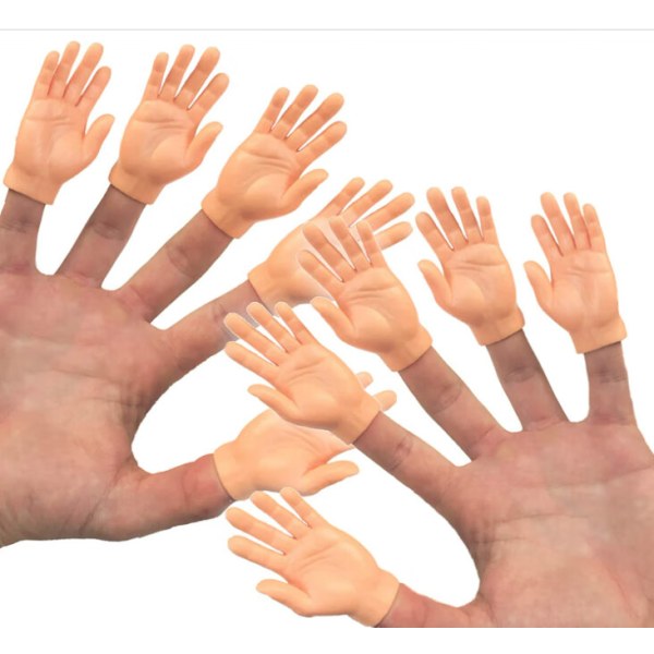 10 fingerhender – førsteklasses gummifingerhender – morsomme og ekte
