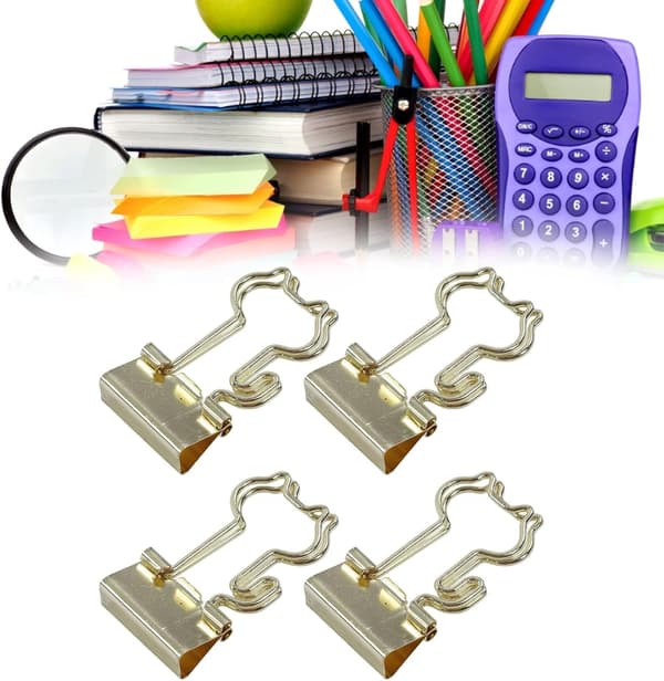 Bindersklemmer, Rustfrie Lange Haleklips for Filoppbevaring (C