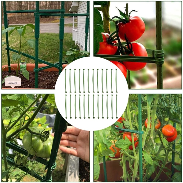 24-pack tomatgurkstakar, växtstöd, 30 cm trädgårdsstake