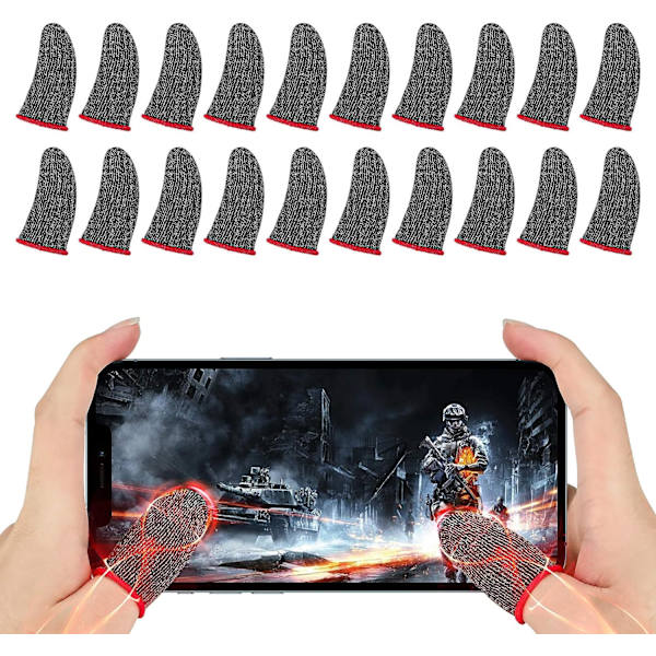 10 Par Finger Sleeves för Mobila Spelkontroller, Svettbeständiga