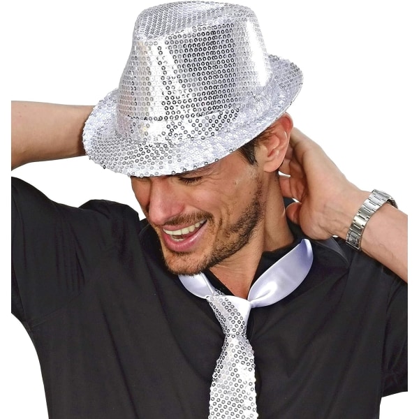 Filt hatt med glitter, guld, för temafester eller karneval, Fest
