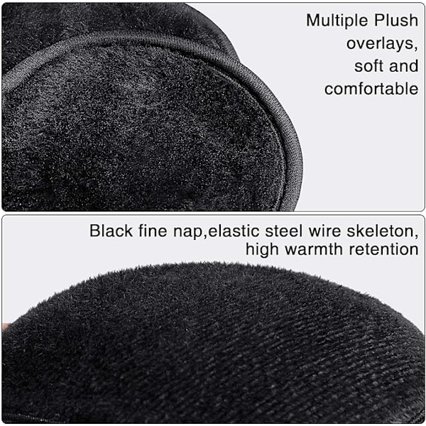 2-pack Vinter Fleece Öronmuffar Fleece Öronmuffar för Män Kvinnor Ki DXGHC