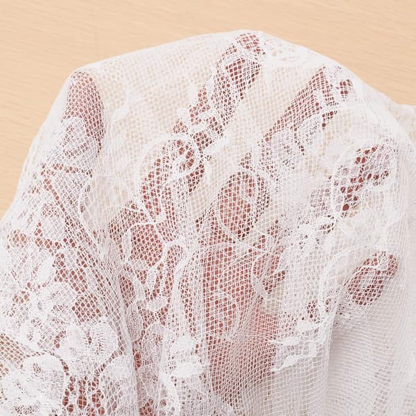 Blondert Hvit Blomst Mesh Stoff, Kan DIY, Sy Klær, Tilbehør