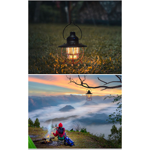 1 Stycke Brons Utomhus Camping Tältlampor Camp Multifunktionell H