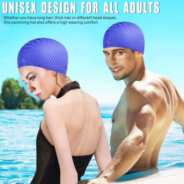 Adult Silicone Swimming Cap for Men and Women, Anti-Drip Cap, Wat