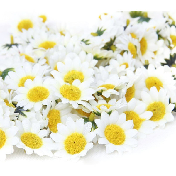 Konstgjorda Gerbera-Prästkragar för DIY Bröllop Festmåltid - 100 stycken