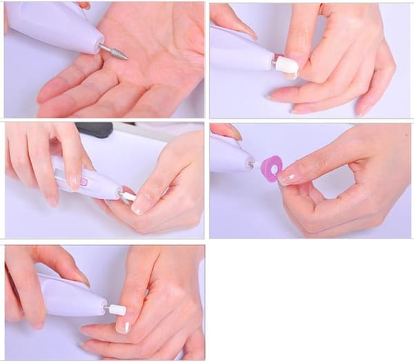 Elektrisk Manicure, 5 i 1 Elektrisk Neglefil Sæt Sander Manicure