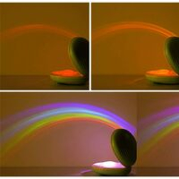 Perle sjeldne skjell regnbue LED-projektorlampe neon himmel co