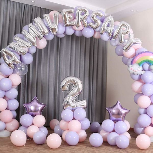 200 stk. Pastel Lilla Balloner 5 tommer Mini Macaron Latex Balloner