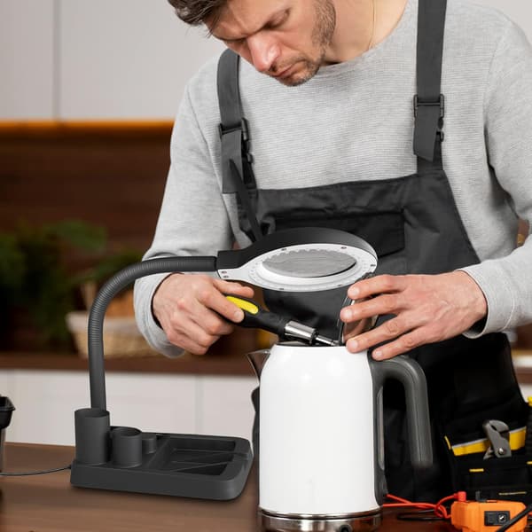 Förstoringsglas med Ljus och Stativ, 5X & 10x Förstoring som Tab