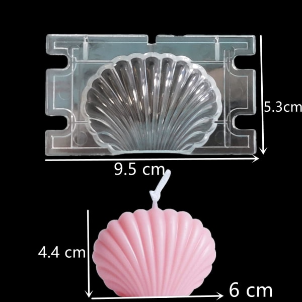 Lysestøbeform Plastik Muslingform Kamskæl Aromaterapi Form