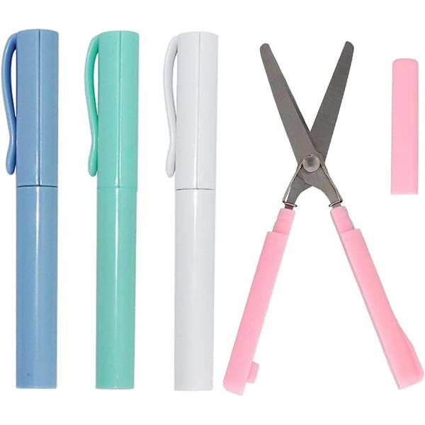 4-pack Vassa Färgade Saxar Vikbara Saxar med Pennhatt för Hemmet