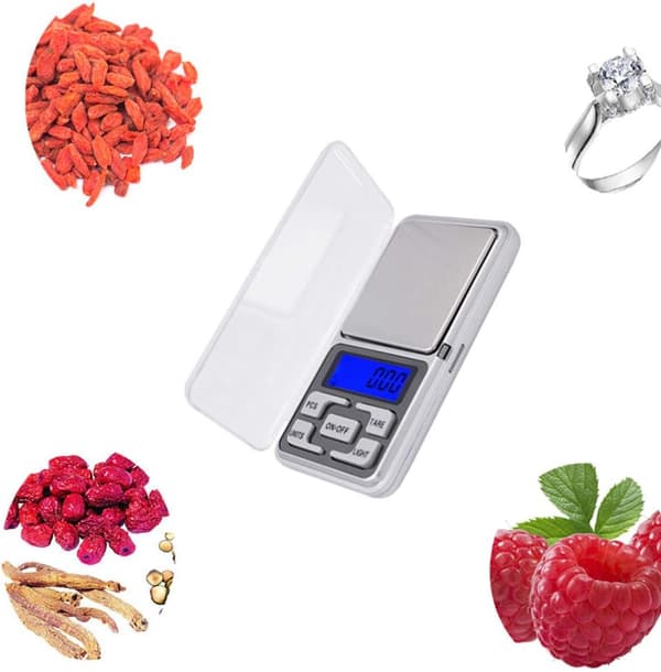 1,1 kg/500 g (0,01 g) Högprecisions Digital Smyckesvåg i Foder