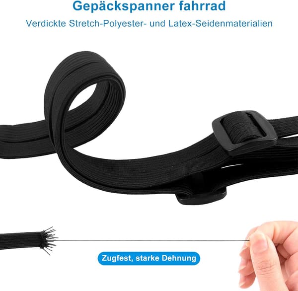2 stk Bagagerem med Dobbelt Krog til Cykel Motorcykel, Elastisk