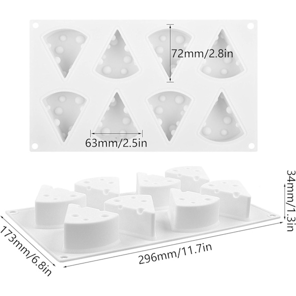 3D Silikonform i Form af Ost Silikonform til Che DXGHC