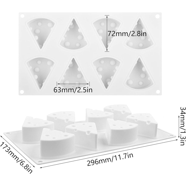 3D Silikonimuotti Juuston Muodossa Silikonimuotti Juustolle DXGHC