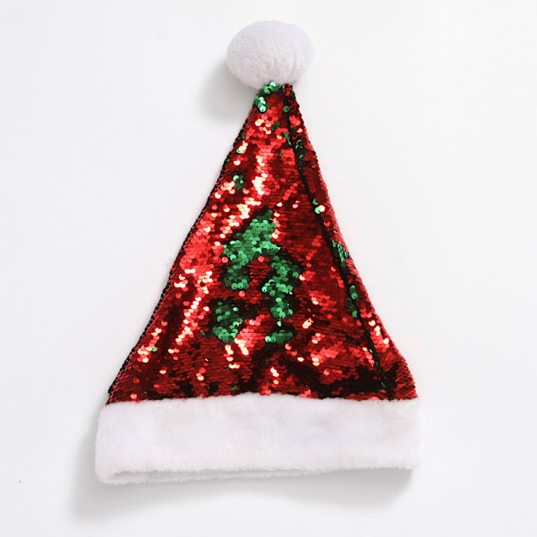 2-pack Flip-paljetter + Kort Plüsch Julhatt Julglitter