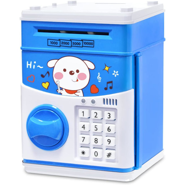 1 Pakk Elektronisk Spargris, Tegneserie Passord ATM Barnebesparelser B