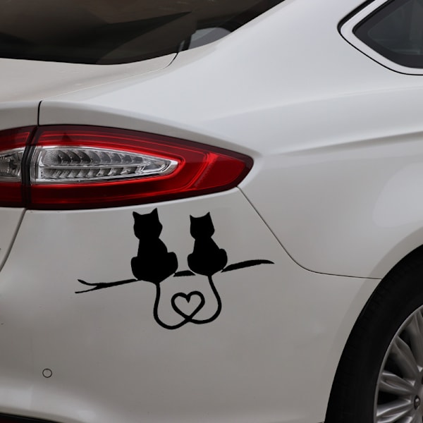 2 stk Søte Katt Sidekropp Dekal 3D Vinyl Grafikk, Lastebil Bil