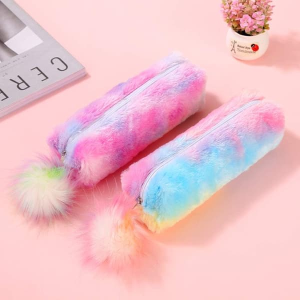 Sæt med 2 Makeup Blyantsæt Blød Pastelrosa Regnbue Blød med