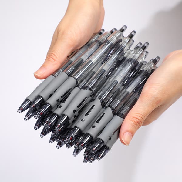 Gelpenne, Fin Spids (0,5 mm), Sort Blæk Gelpen, 36 stk., Sort