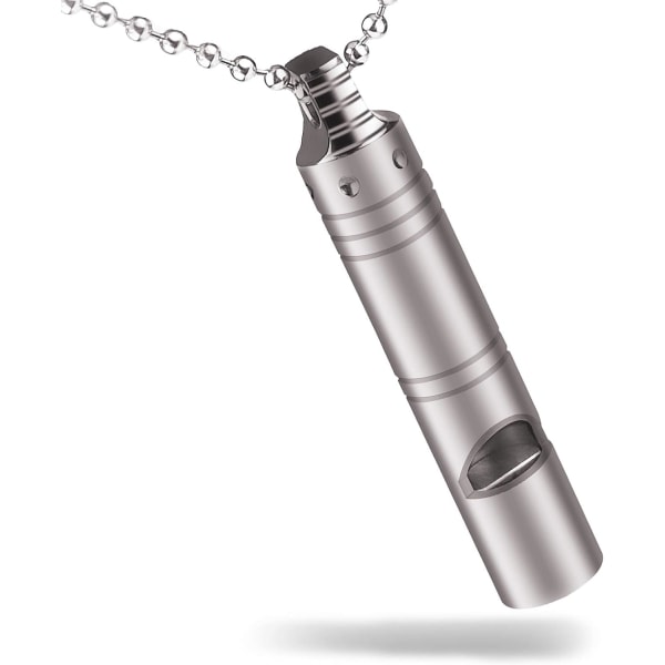 Titanium nødhjelpsfløyte for utendørs, høy lydfløyte-halskjede for EDC