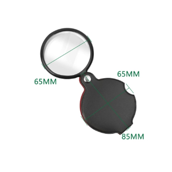 4 stk 10x Small Pocket Magnify Glass Premium Folding Mini Magnifyi