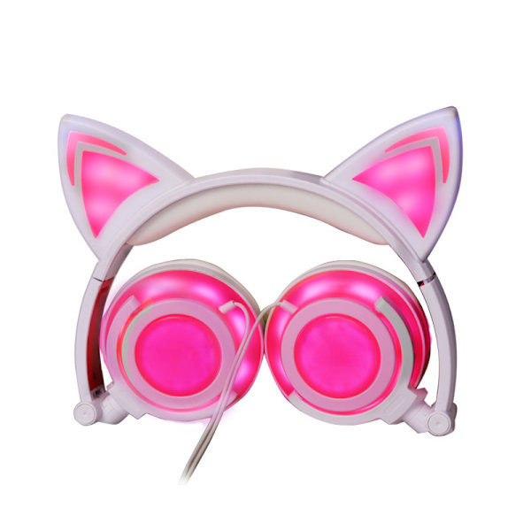 Bluetooth Röd Headset Trådlöst Kattöra Headset DXGHC
