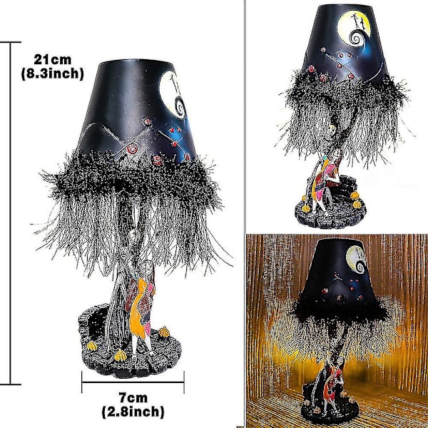 Dww-ledd bordslampa Bordslampa Tofs Jack Skellington Goth DXGHC