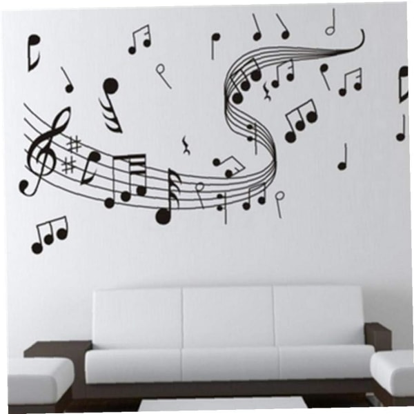 Avtagbara musiknoter Notation Band Wall Sticker Art Decal Bedr