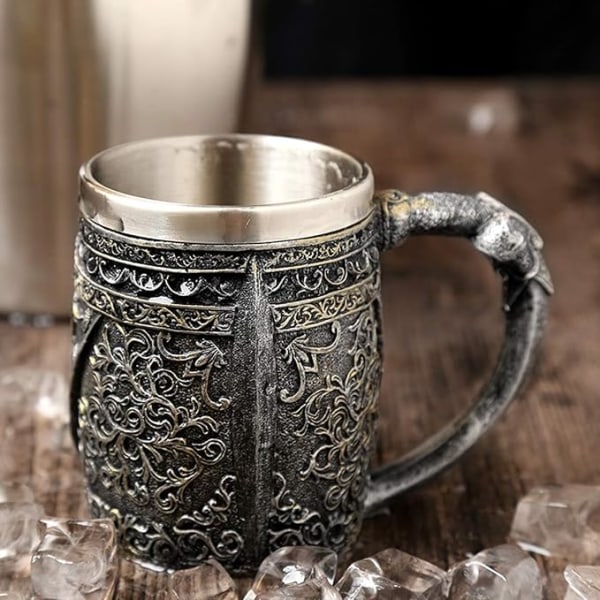 Gothic 3D Skull Mug - Seleton Rustfritt stål Krus Drikkekopp fo