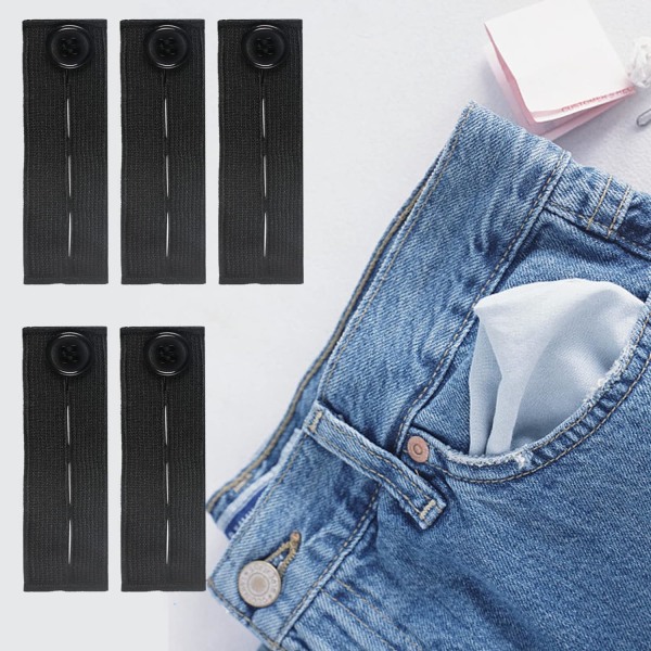 Bältesförlängare för Jeans och Byxor, 5-pack Byxknappar E DXGHC