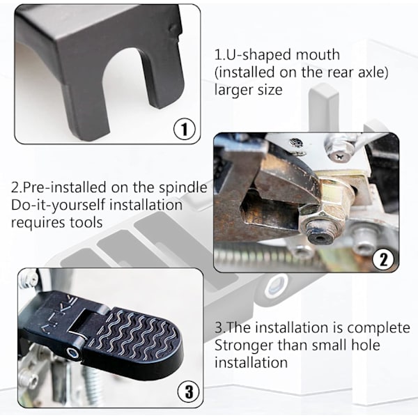 Skridsikre Peg Bagerste Pedaler Foldbar Fodstøtte Cykel Bagerste Pedal U-G