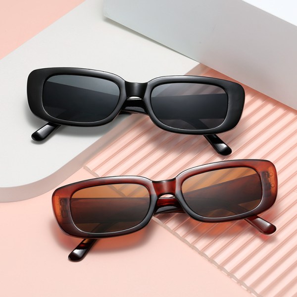 Rektangulære solbriller UV400 Beskyttelse Retro Kørebriller til