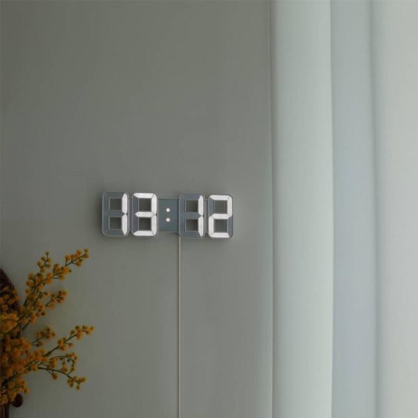 1-pack 3D stereo klocka LED väckarklocka elektronisk klocka termometer