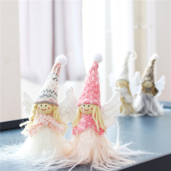 Fyra kreativa änglar docka julklapp julgran hänge de
