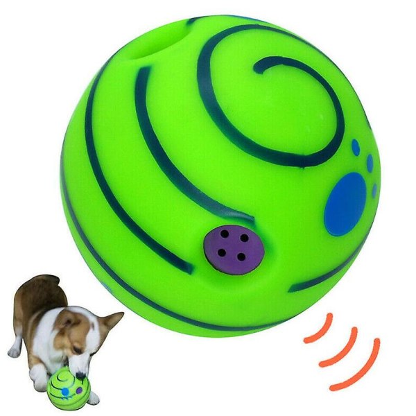 Pet Dog Training Toy Ball med roligt ljud Wobble Wag Giggle DXGHC