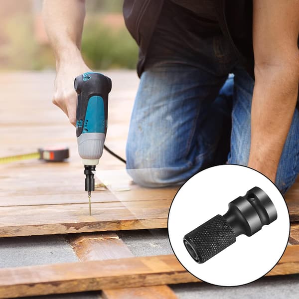 3-pak 1/2\" Sokkel til 1/4\" Hex Schaft Adapter - Slagmutteradapter