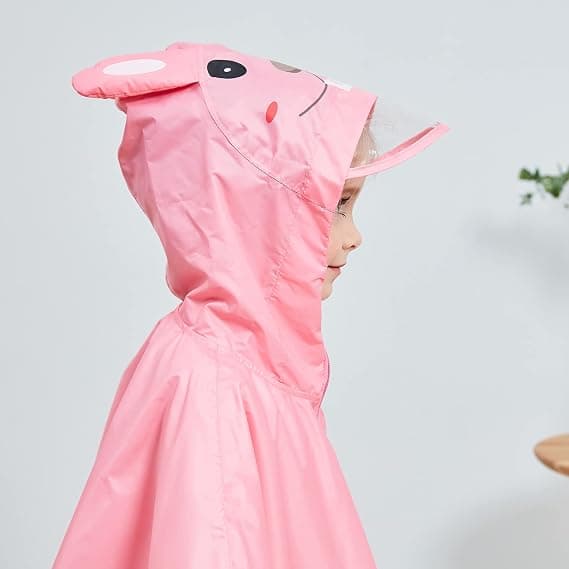 Lättviktsregnjacka för småbarn, Bat Poncho/Cape med huva 4-7 år