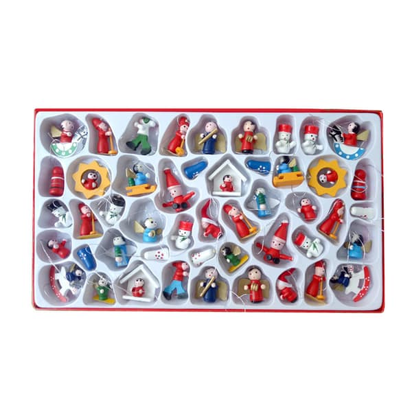Miniatyrjulgranspynt i Resin, Set om 48 - Rustikt Julpynt