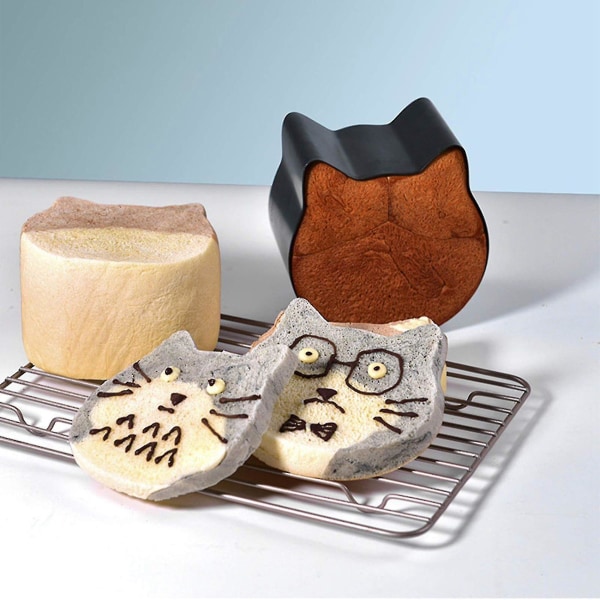 Toast Cake Form Non Stick Söt Katthuvud Rostat form Bröd DXGHC