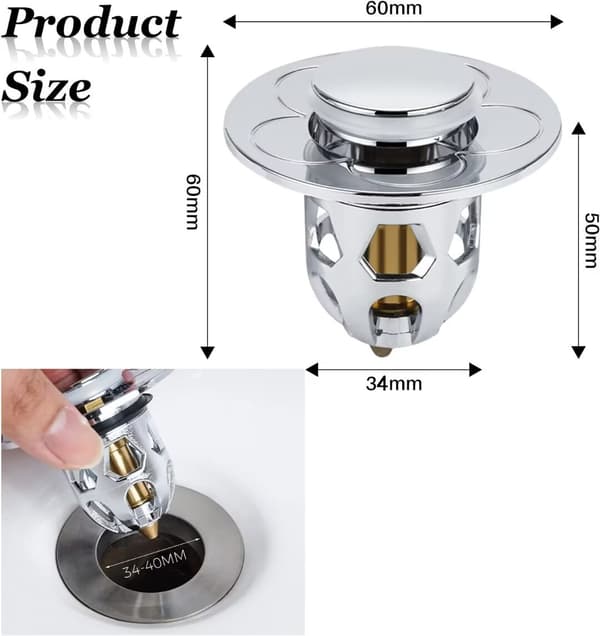 Universal Handfatshuvud Läcksäker Plugg 2 Stycken Universal Handfat