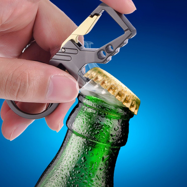 Set med 2 bilnyckelringar Flasköppnare nyckelringar för män och kvinnor